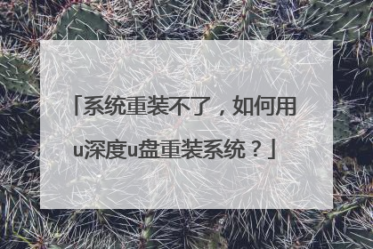 系统重装不了,如何用u深度u盘重装系统?
