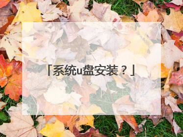 系统u盘安装?