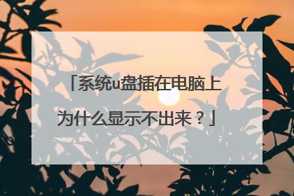 系统u盘插在电脑上为什么显示不出来？