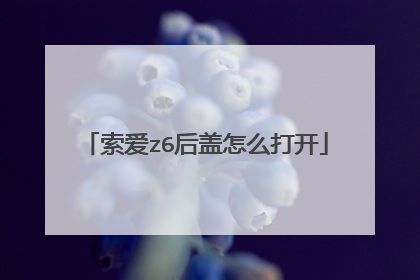 索爱z6后盖怎么打开