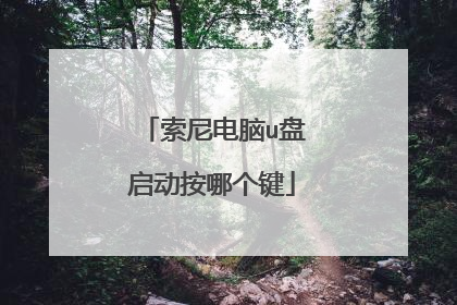 索尼电脑u盘启动按哪个键