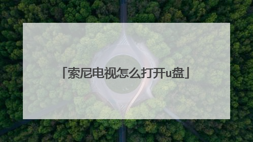 索尼电视怎么打开u盘