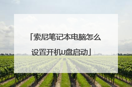 索尼笔记本电脑怎么设置开机U盘启动