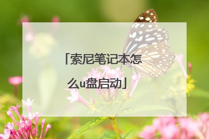 索尼笔记本怎么u盘启动
