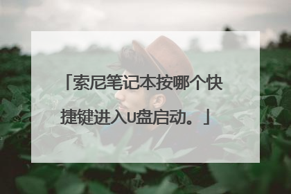 索尼笔记本按哪个快捷键进入U盘启动。