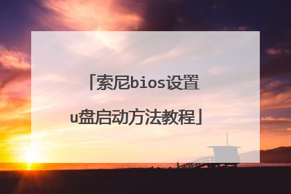 索尼bios设置u盘启动方法教程