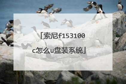 索尼f153100c怎么u盘装系统