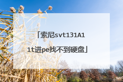 索尼svt131A11t进pe找不到硬盘