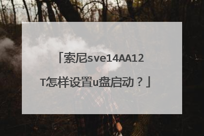 索尼sve14AA12T怎样设置u盘启动?