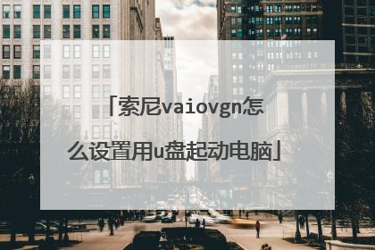 索尼vaiovgn怎么设置用u盘起动电脑