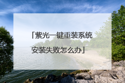 紫光一键重装系统安装失败怎么办