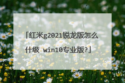 红米g2021锐龙版怎么什级 win10专业版?