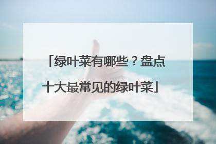 绿叶菜有哪些?盘点十大最常见的绿叶菜