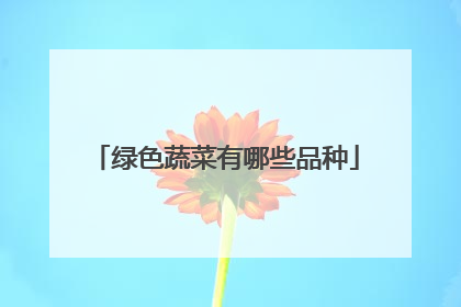 绿色蔬菜有哪些品种