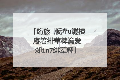 绗旇�版湰u鐩樻�庝箞绯荤粺瀹夎�厀in7绯荤粺