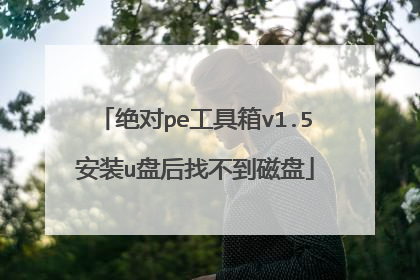 绝对pe工具箱v1.5安装u盘后找不到磁盘