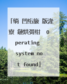 绱㈠凹绗旇�版湰寮�鏈烘彁绀� Operating system not found