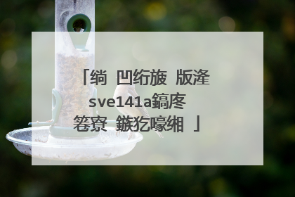绱㈠凹绗旇�版湰sve141a鎬庝箞寮�鏃犵嚎缃�