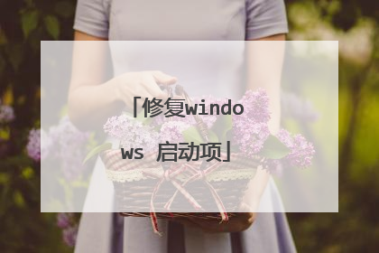 修复windows 启动项