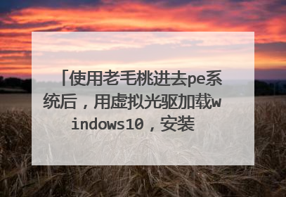 使用老毛桃进去pe系统后，用虚拟光驱加载windows10，安装是出现错误，如图，有什么解决办法可