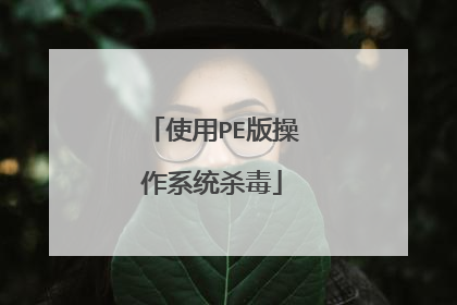 使用PE版操作系统杀毒