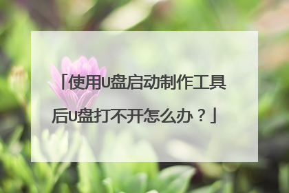 使用U盘启动制作工具后U盘打不开怎么办?