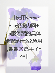 使用server-u架设内网ftp服务器的具体步骤是什么?急用,谢谢各高手了^^^