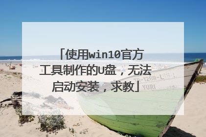使用win10官方工具制作的U盘,无法启动安装,求教