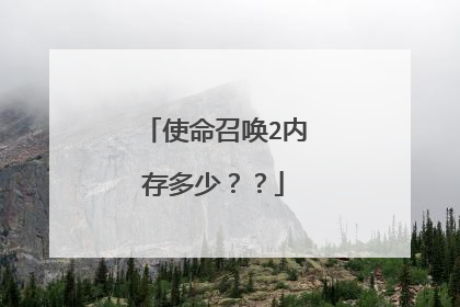 使命召唤2内存多少？？