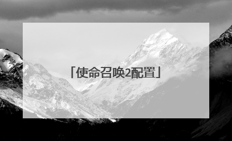 使命召唤2配置