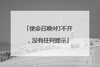 使命召唤9打不开,没有任何提示
