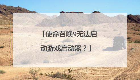 使命召唤9无法启动游戏启动器?