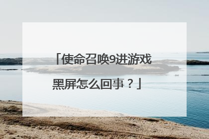 使命召唤9进游戏黑屏怎么回事?