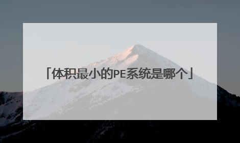 体积最小的PE系统是哪个