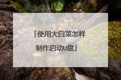 使用大白菜怎样制作启动U盘