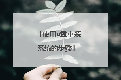 使用u盘重装系统的步骤