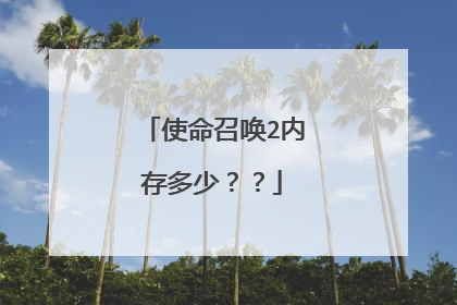 使命召唤2内存多少？？