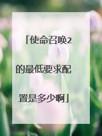 使命召唤2的最低要求配置是多少啊