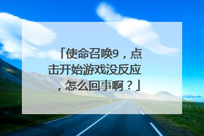 使命召唤9,点击开始游戏没反应,怎么回事啊?
