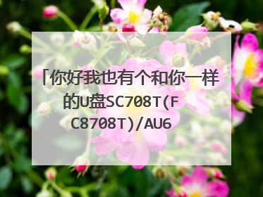 你好我也有个和你一样的U盘SC708T(FC8708T)/AU6987T/AU6990T - F/W E400想量产,能叫我操作方法吗?谢谢啦