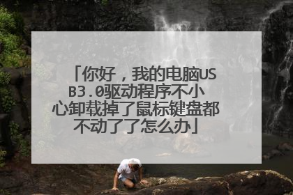 你好，我的电脑USB3.0驱动程序不小心卸载掉了鼠标键盘都不动了了怎么办