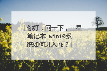 你好,问一下,三星笔记本 win10系统如何进入PE?