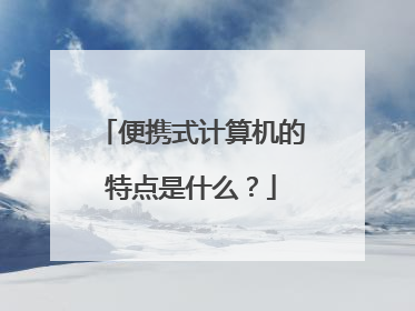 便携式计算机的特点是什么？