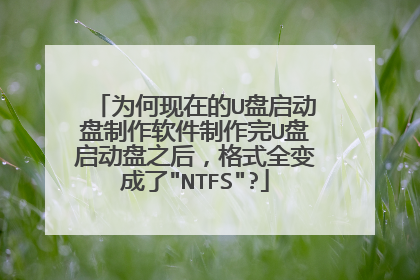为何现在的U盘启动盘制作软件制作完U盘启动盘之后,格式全变成了
