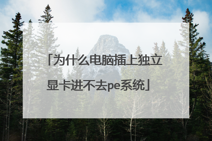 为什么电脑插上独立显卡进不去pe系统