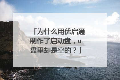为什么用优启通制作了启动盘，u盘里却是空的？