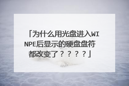 为什么用光盘进入WINPE后显示的硬盘盘符都改变了？？？？