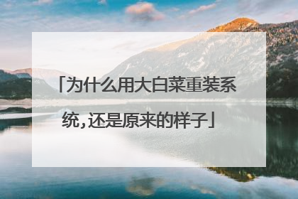 为什么用大白菜重装系统,还是原来的样子