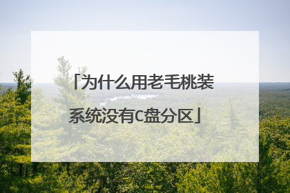 为什么用老毛桃装系统没有C盘分区