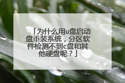 为什么用u盘启动盘重装系统,分区软件检测不到c盘和其他硬盘呢?